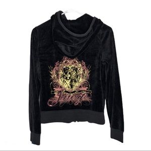 Juicy Couture Black Velour ZIP Jacket